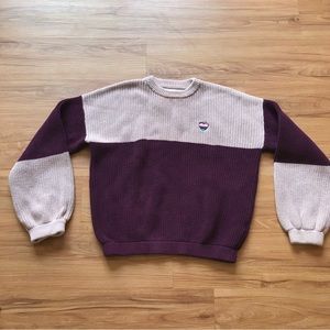 Spiritual gangster color block sweater